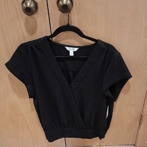 Nine West Black V-Neck Blouse